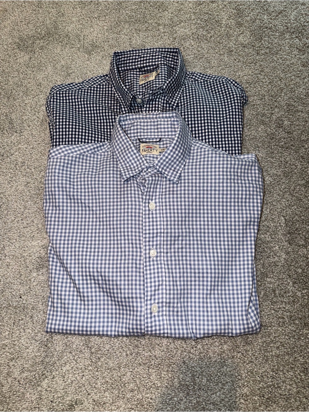 Faherty The Movement Shirt Bundle (2) Blue Gingham